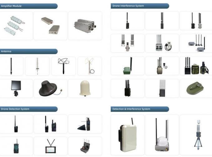 1.5g 2.4G 5.8g & 900MHz Omnidirectional Anti-Drone جهاز تشويش with Fiberglass Antenna